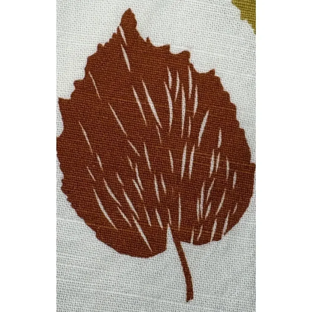 Set of 6 Multicolor Leaf Print Cloth Napkins Reusable Square Fall Autumn